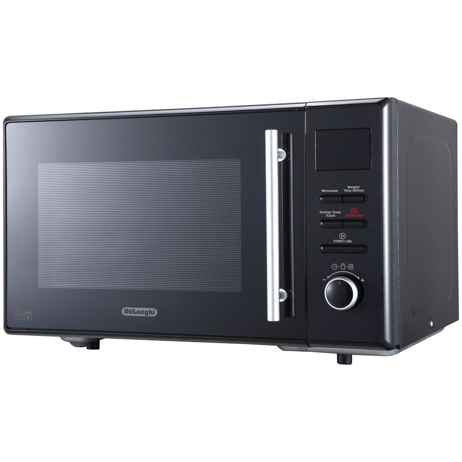De'Longhi black microwave 900W 25L (British brand)