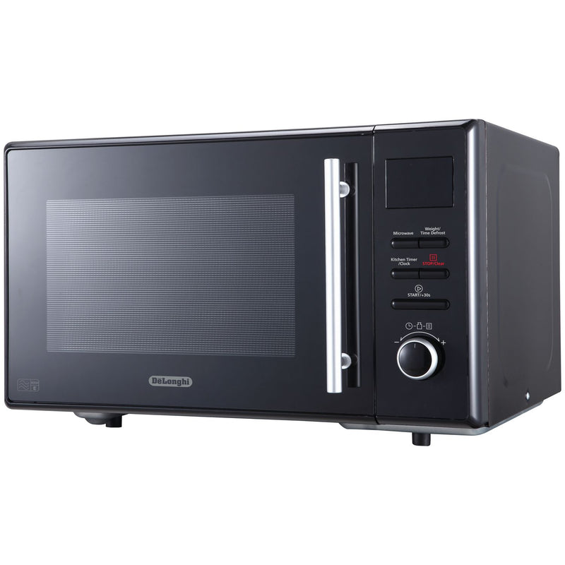 De'Longhi black microwave 900W 25L (British brand)