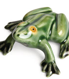 Bordallo Pinheiro earthenware frog figurine - British product