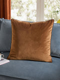 Furn Caramel/Chocolate Meridian Velvet 55 x 55cm Cushion Cover