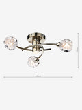 Dar Lighting Seattle brass flush ceiling light 42cm (British brand)