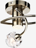 Dar Lighting Seattle brass flush ceiling light 42cm (British brand)