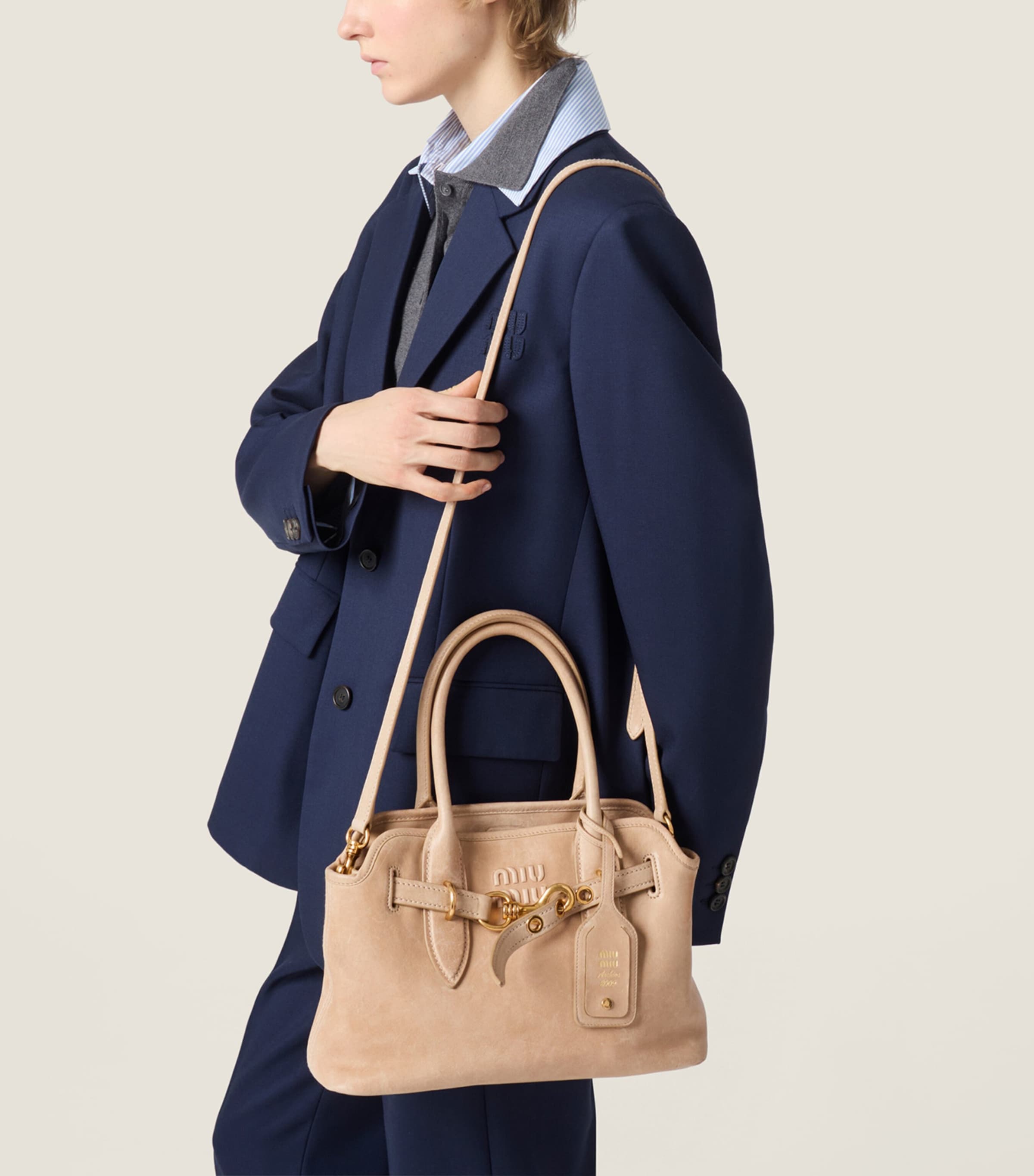 Miu Miu Aventure top-handle bag in Nappa leather, UK version