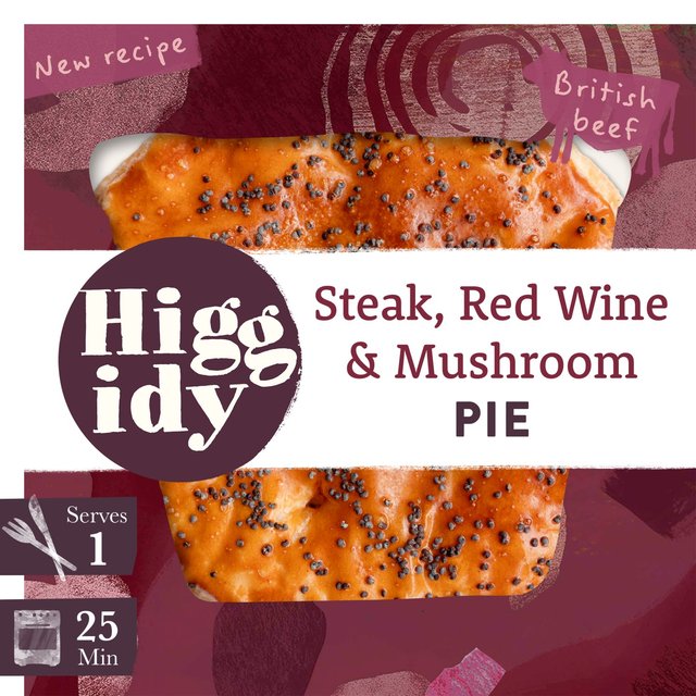 Higgidy Steak Mushroom & Red Wine Pie   250g GOODS M&S   