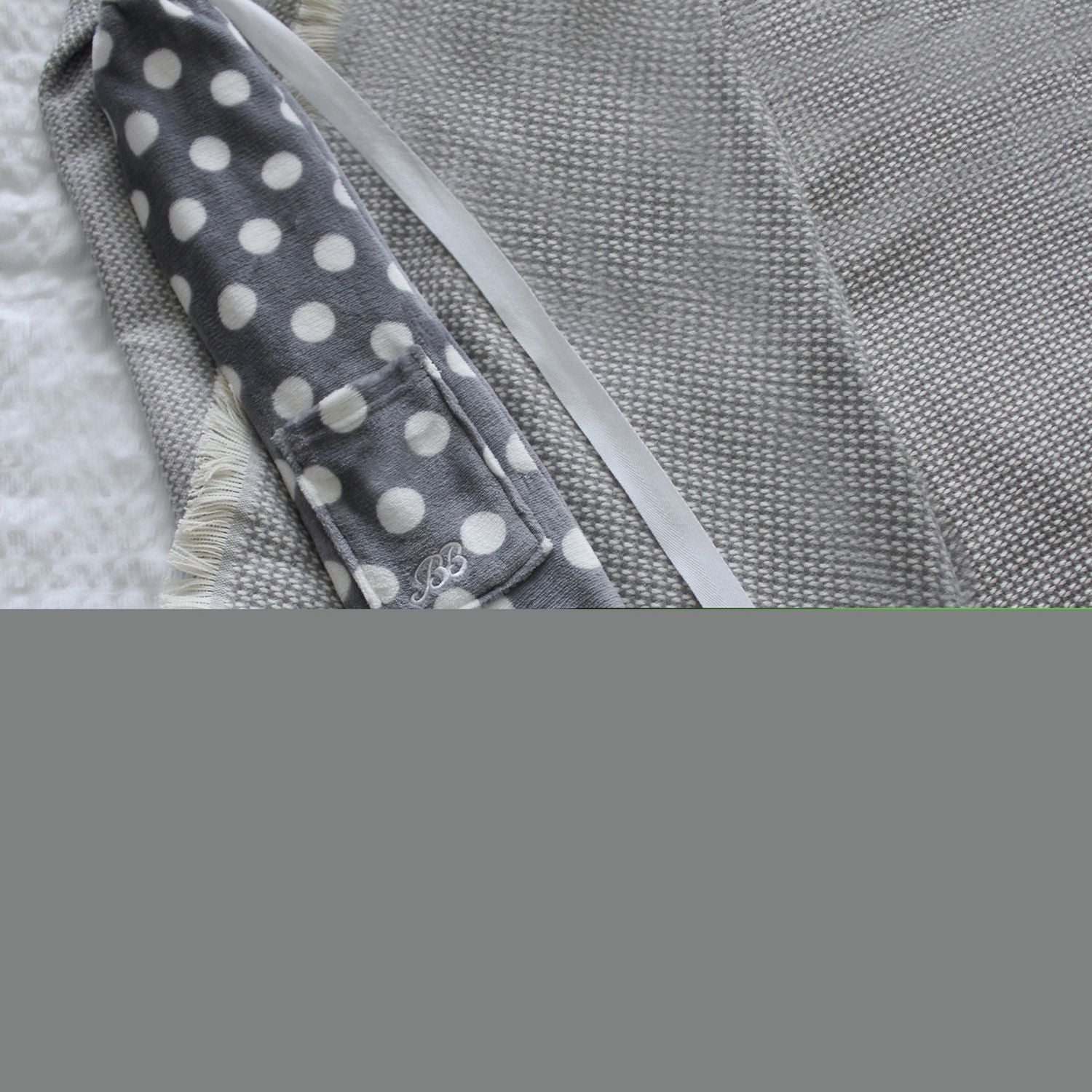 YUYU body hot water bottle in grey polka - British product