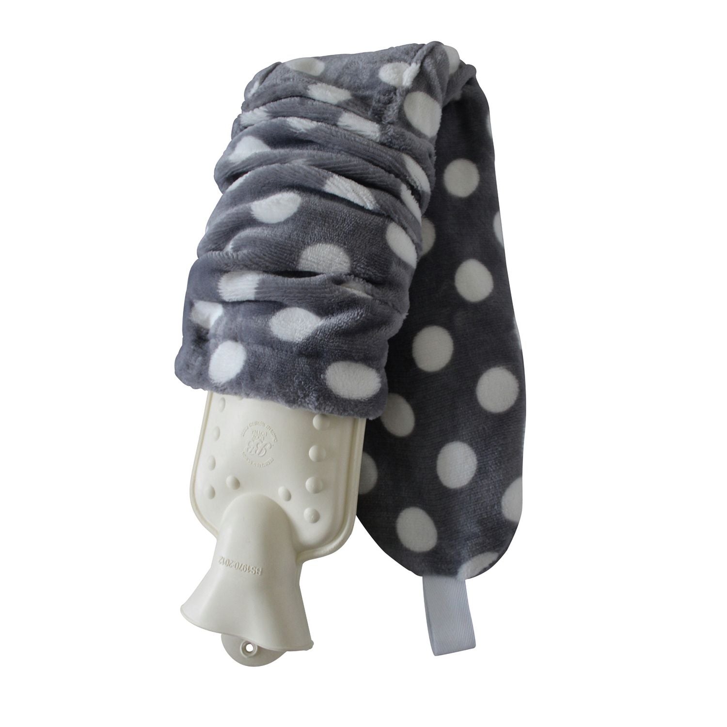 YUYU body hot water bottle in grey polka - British product