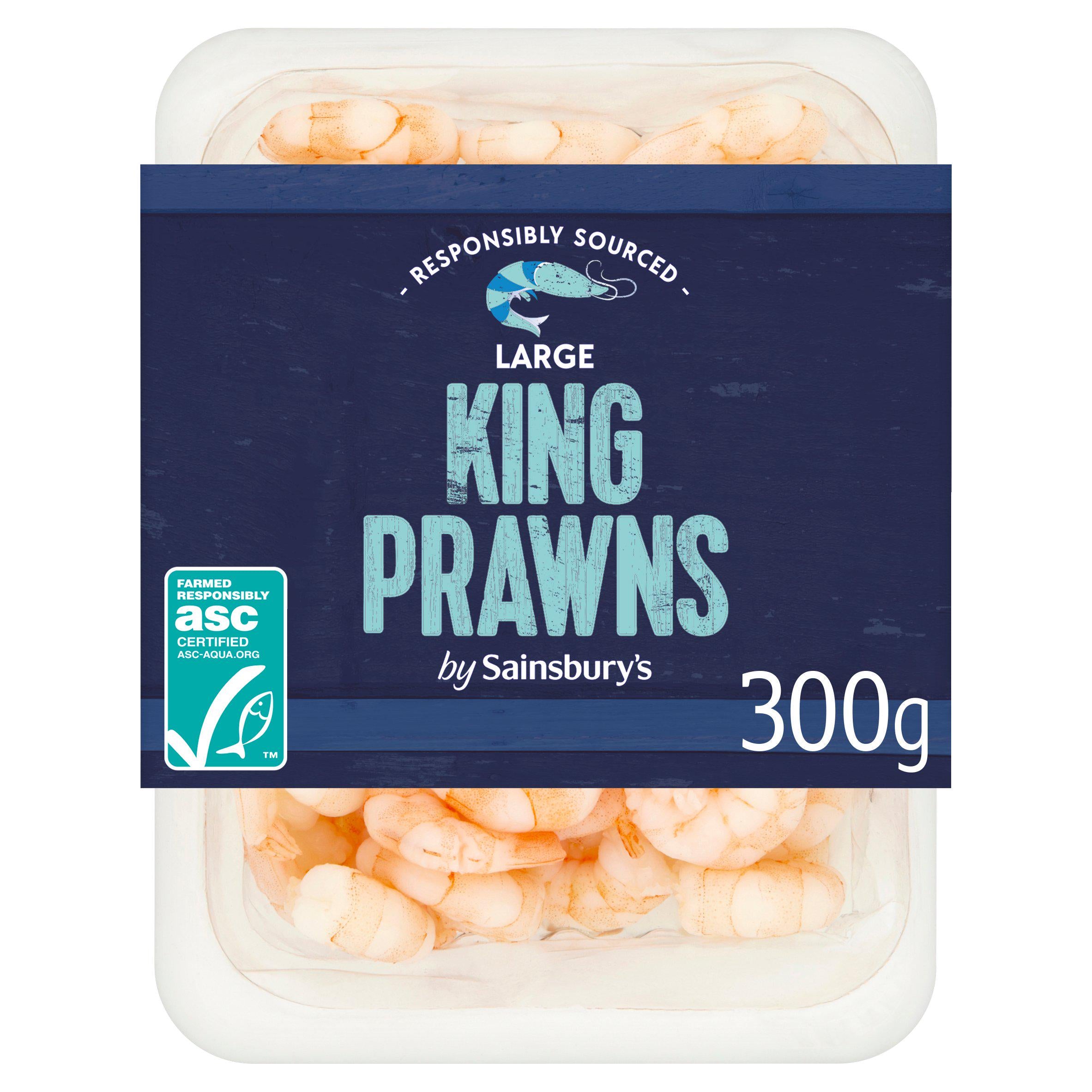 Sainsbury's Large King Prawns ASC 300g GOODS Sainsburys   