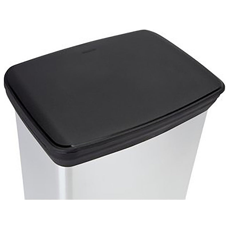 Curver silver pedal bin 50L, UK version