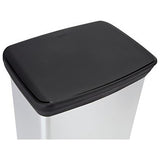 Curver silver pedal bin 50L, UK version