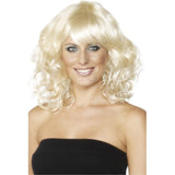 Smiffys Foxy Wig blonde mid length wavy - British product