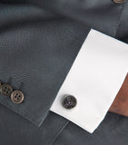 Tateossian Septa Gear cufflinks palladium-plated brass, UK version
