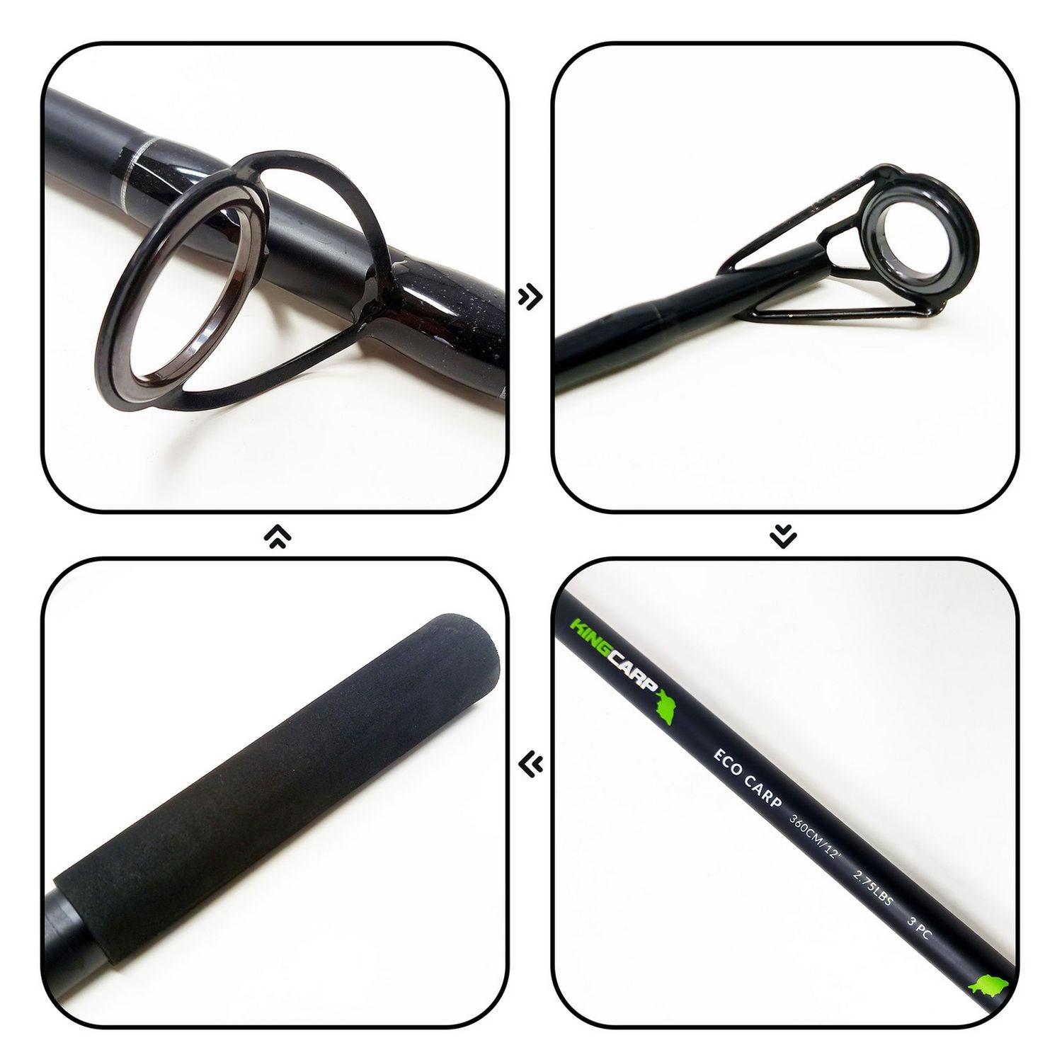 Kingcarp 12ft 2 rod carp fishing set with shelter - British product