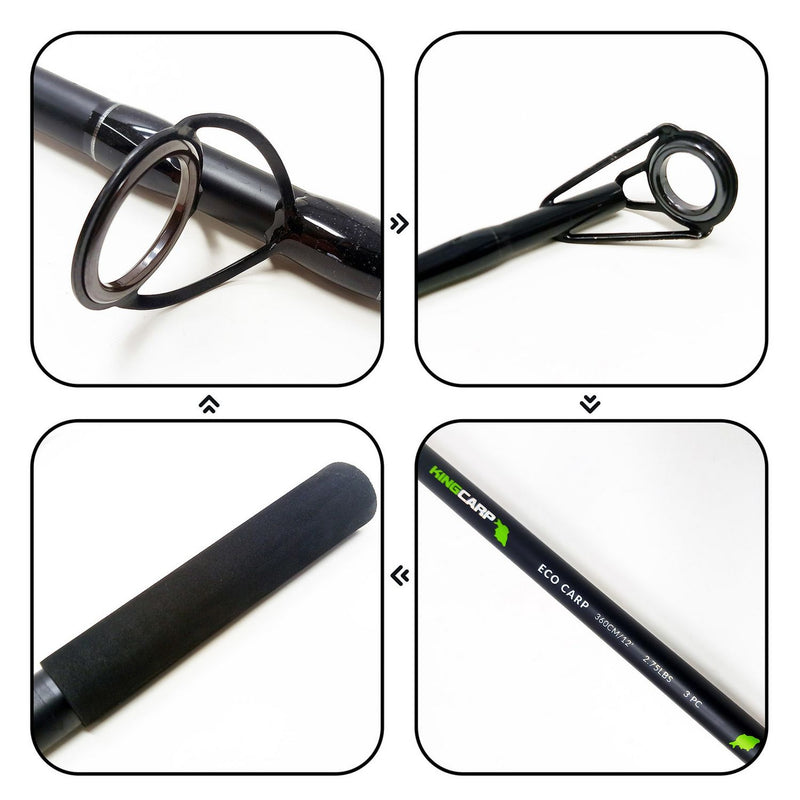 Kingcarp 12ft 2 rod carp fishing set with shelter - British product