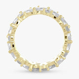 Revere gold plated marquise eternity ring large (British brand)