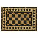 Mighty Mats chequerboard black doormat 40x60cm, imported from the UK
