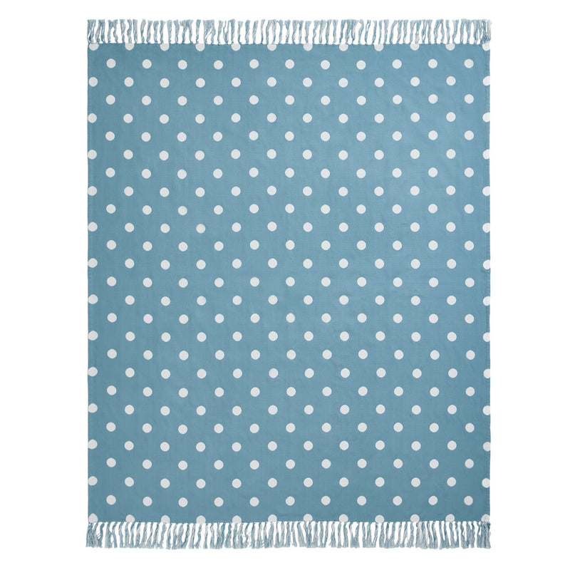 Argos Home Polka Dot Woven Throw - Blue - 150x125cm