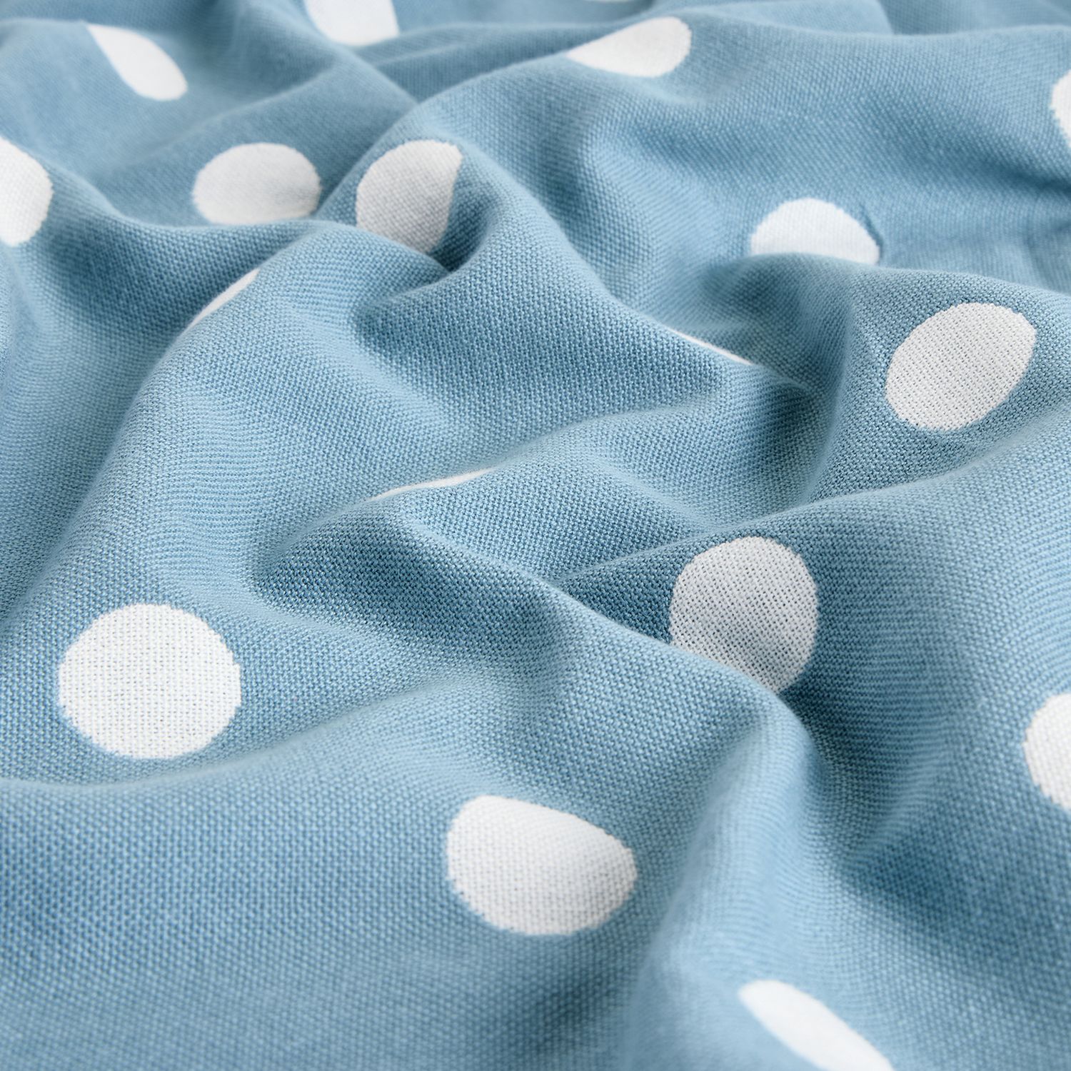 Argos Home Polka Dot Woven Throw - Blue - 150x125cm