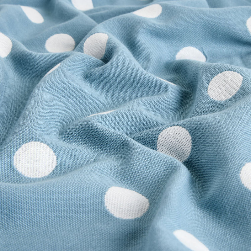 Argos Home Polka Dot Woven Throw - Blue - 150x125cm