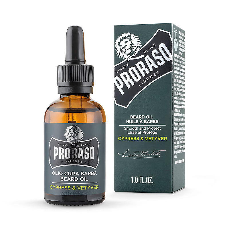 Proraso beard oil Cypress & Vetyver 30ml - British product