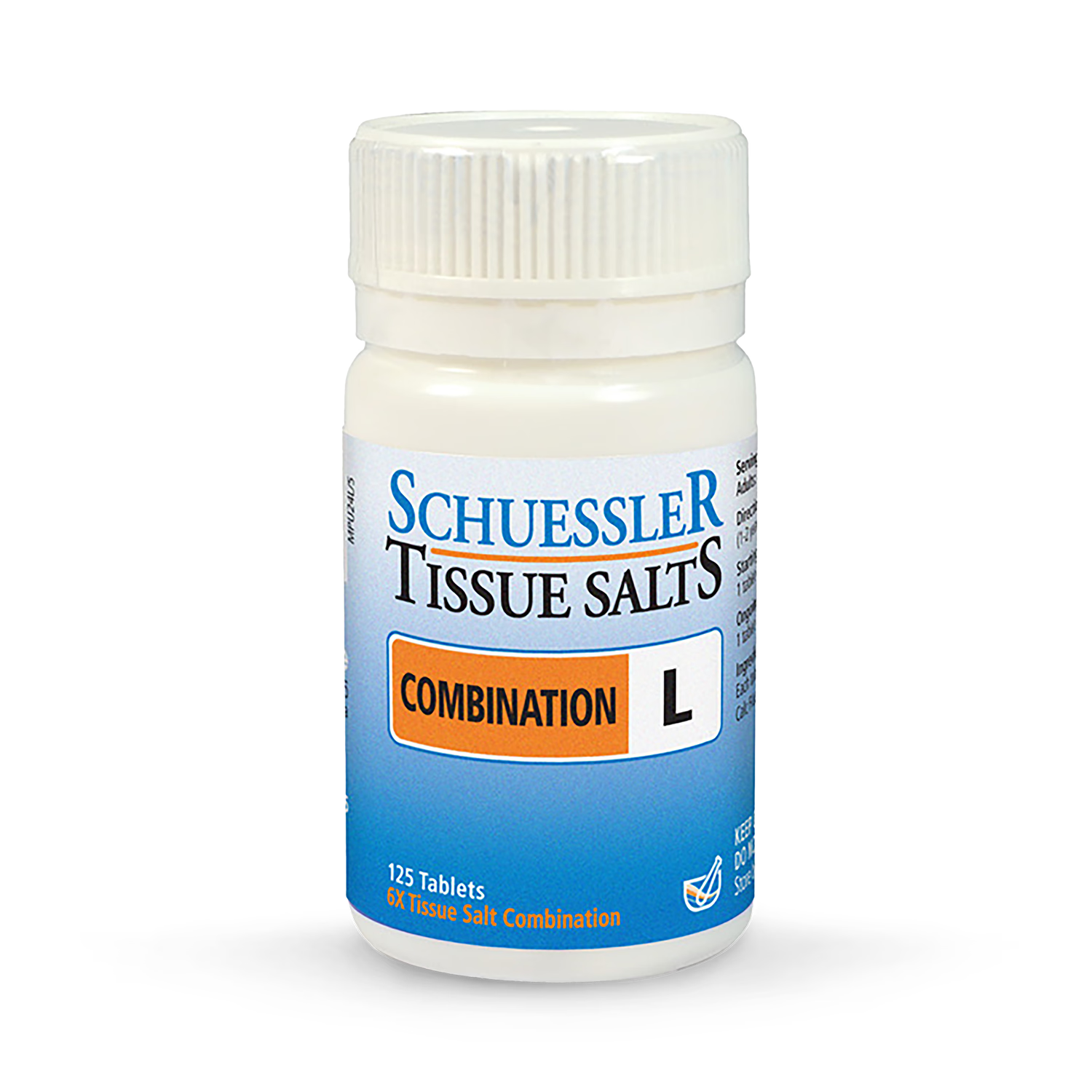 Schuessler Combination L 125 tablets tissue salts, imported from the UK