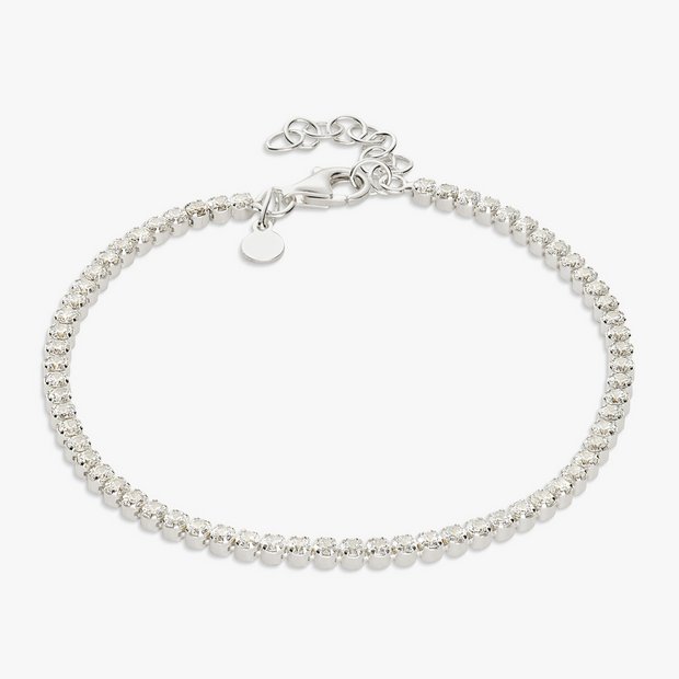 Revere sterling silver white tennis bracelet - British brand