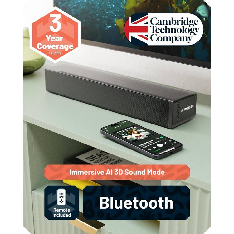 Oakcastle SB40 2.2Ch Bluetooth Soundbar 60W (British brand)
