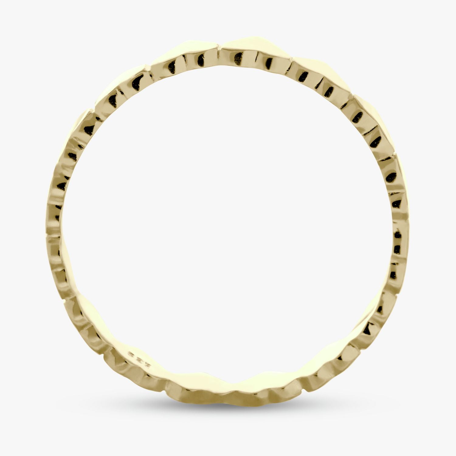 Revere Gold Plated Sterling Silver Heart Band Ring - Medium