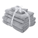 Catherine Lansfield silver anti-bacterial towel bale 6-piece set, imported from the UK
