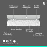 Logitech Keys-To-Go 2 wireless keyboard pale grey, imported from the UK