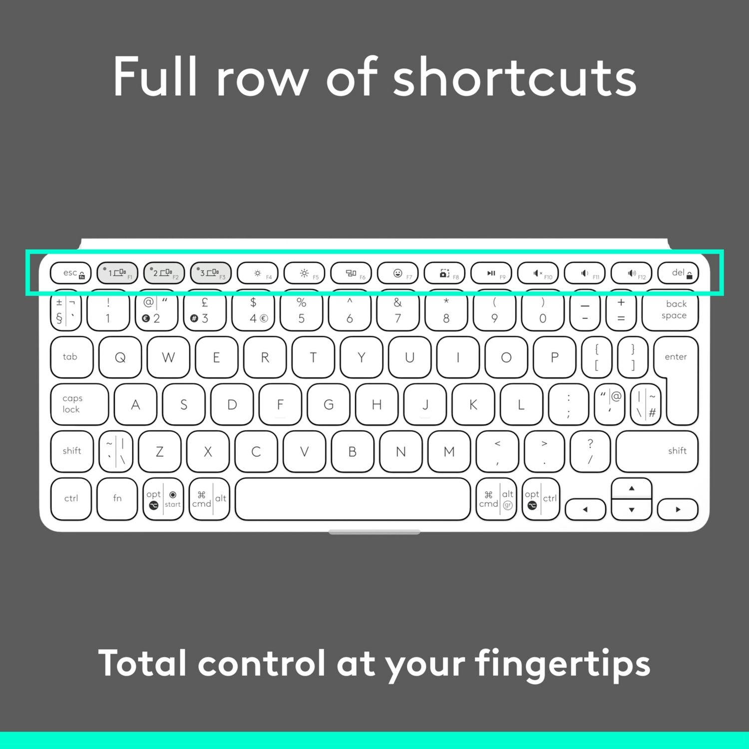 Logitech Keys-To-Go 2 wireless keyboard pale grey, imported from the UK