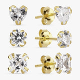 Revere stud earrings set of 3 pairs, imported from the UK