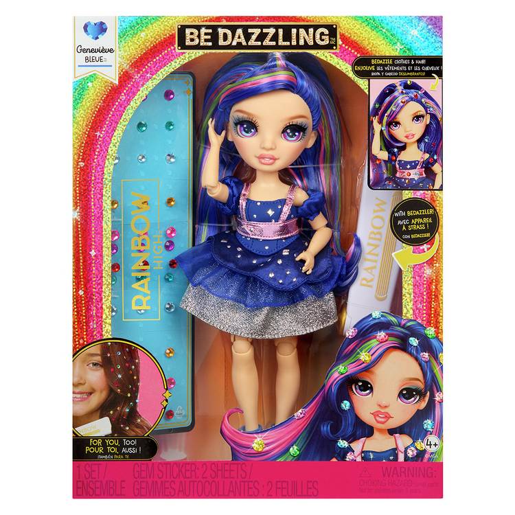 Rainbow High Be Dazzling Genevieve Bleue doll with gem tool (British brand)