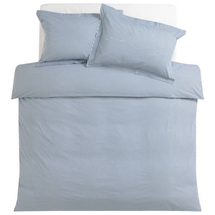Habitat toddler bedding set denim stripe Oxford edge (British brand)
