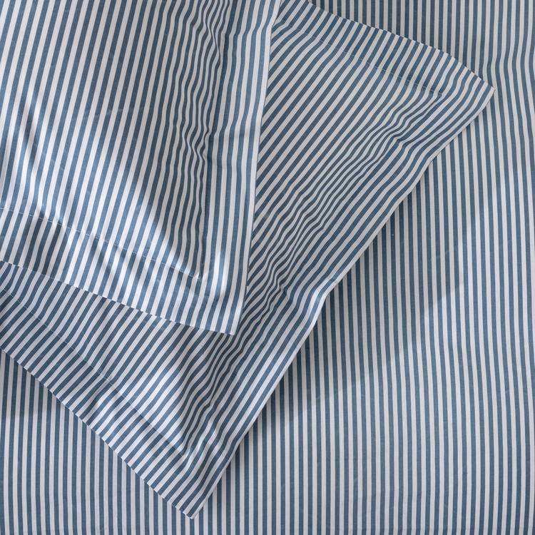 Habitat toddler bedding set denim stripe Oxford edge (British brand)