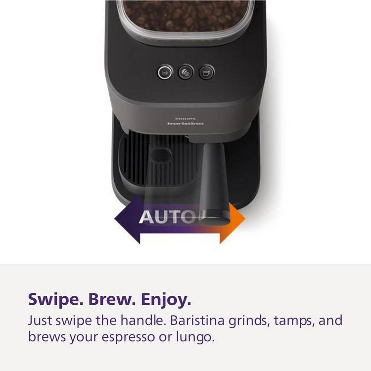 Philips Baristina bean to cup coffee machine black (British brand)