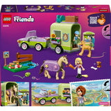 LEGO Friends horse trailer toy with car 279-piece set, UK version