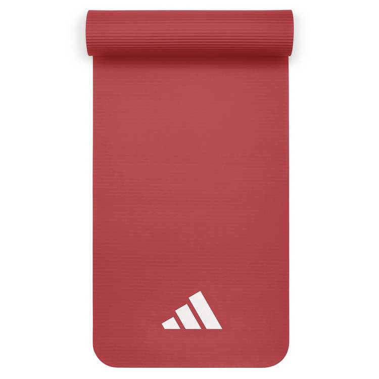 Adidas 10mm thick fitness yoga mat in red, UK version