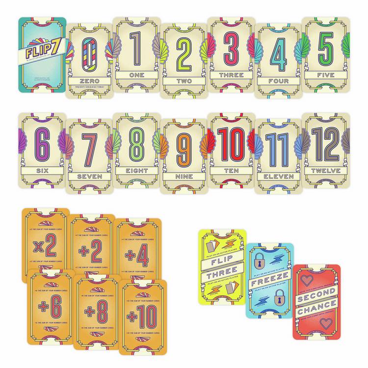 USA-OPOLY Flip 7 card game, UK version