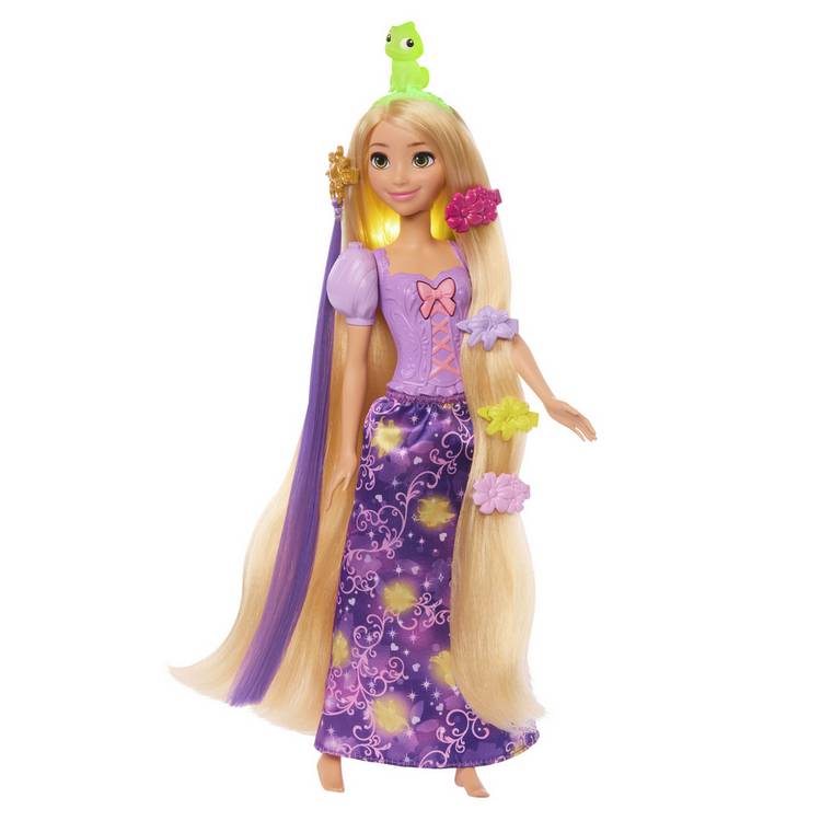 Disney Princess Rapunzel light-up hair doll with accessories - British product