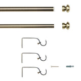 Argos Home antique brass extendable curtain pole 120-210cm, imported from the UK