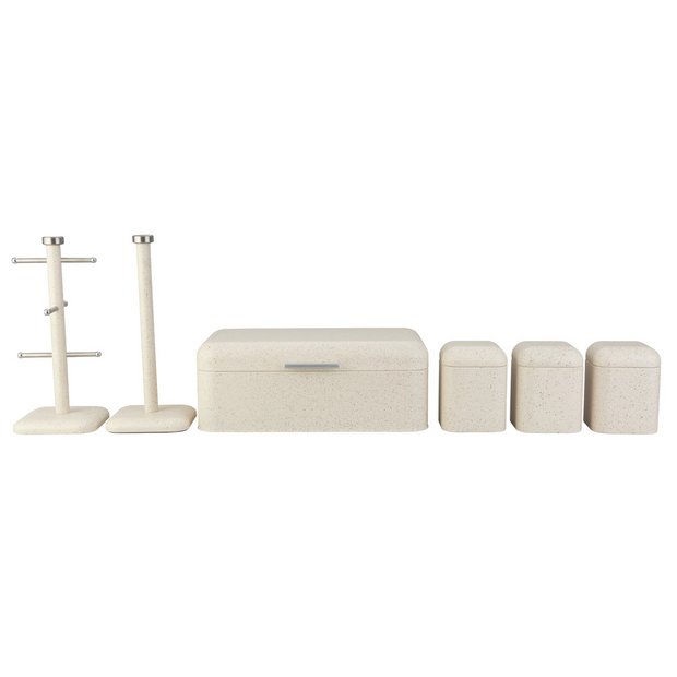Argos Home cream speckled storage set (British brand)