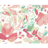 Origin Murals Flowing Flowers Coral Pink wall mural, imported from the UK
