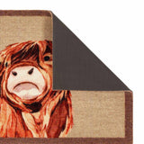 My Mat Highland Cow Short Pile Doormat 50x75cm, imported from the UK