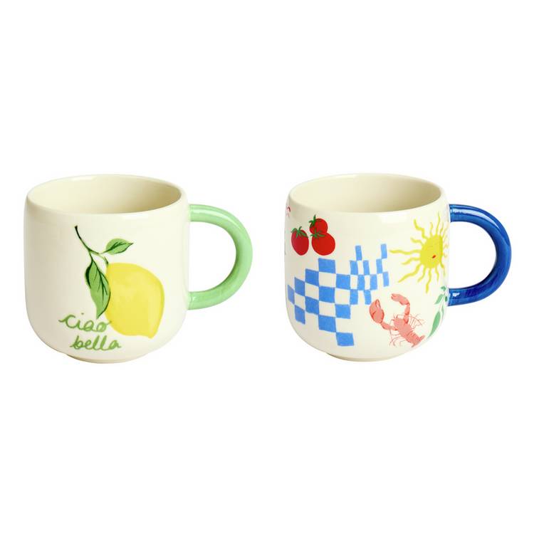 Argos Home coastal stoneware mugs 400ml, UK version