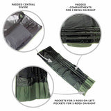 Carp On rod and reel holdall padded green, UK version