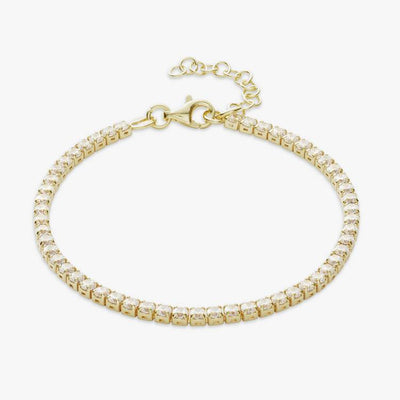 Argos Revere 9ct Gold Plated Sterling Silver Tennis Bracelet 20cm- Buy online at McGrocer