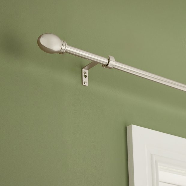 Argos Home curtain pole satin nickel 120-210cm, UK version