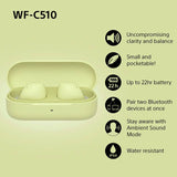 Sony WF-C510 true wireless earbuds yellow (British brand)