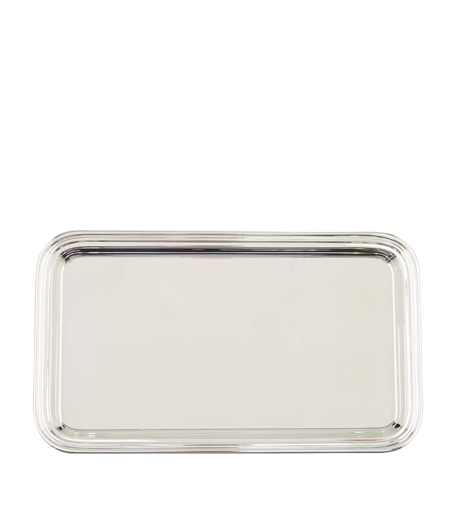 Greggio silver plated Georgian rectangular tray 18cm x 31cm, UK version