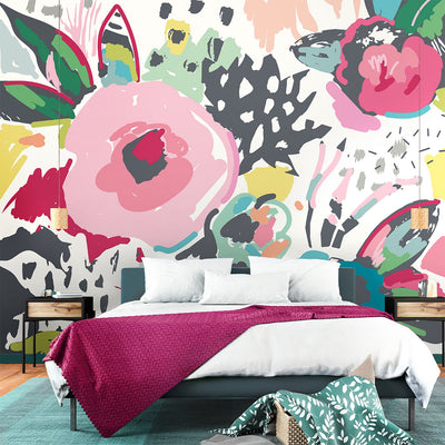 Argos Origin Murals Abstract Floral Raspberry Pink Wall Mural 50cm x 19.6m- Buy online at McGrocer